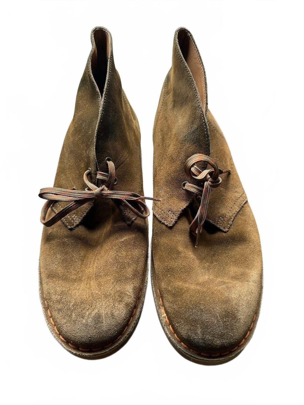 Clarks Desert Boots Men 11.5 Brown Suede Chukka Crepe Sole